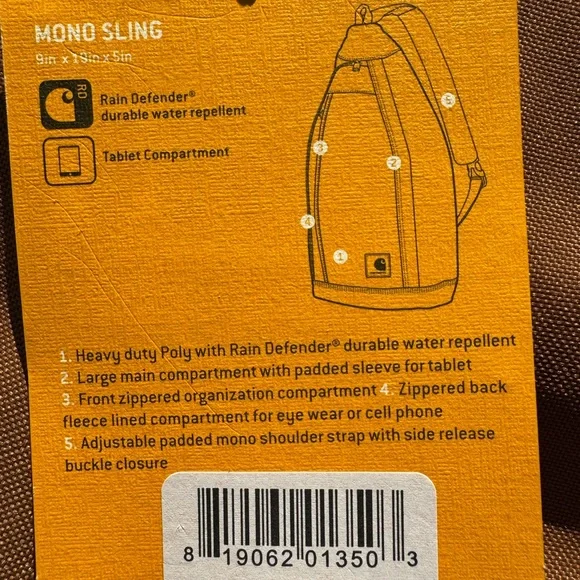 Carhartt Brown Sling Bag - Picture 4 of 5